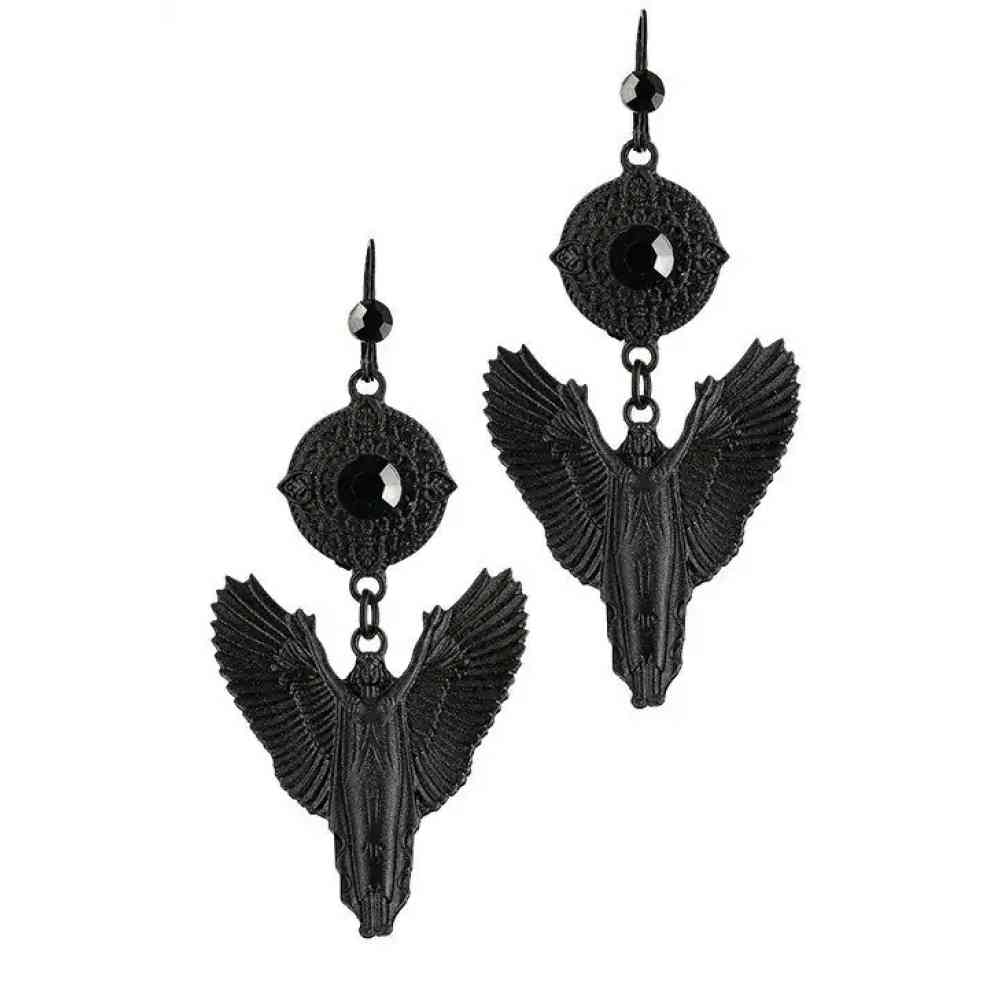 Restyle - Gothic Angel Oorbellen - Zwart